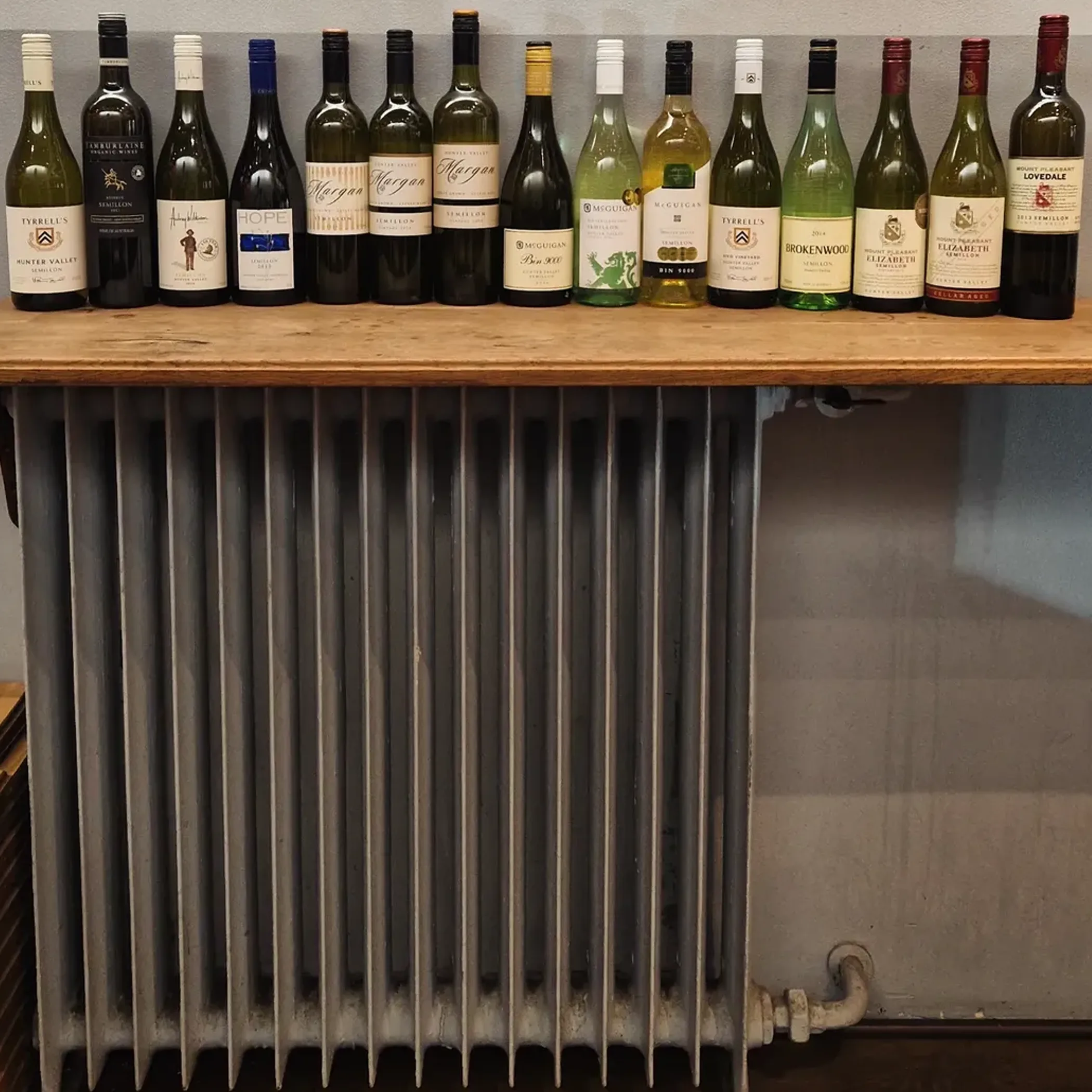 bottles of hunter valley semillon wine