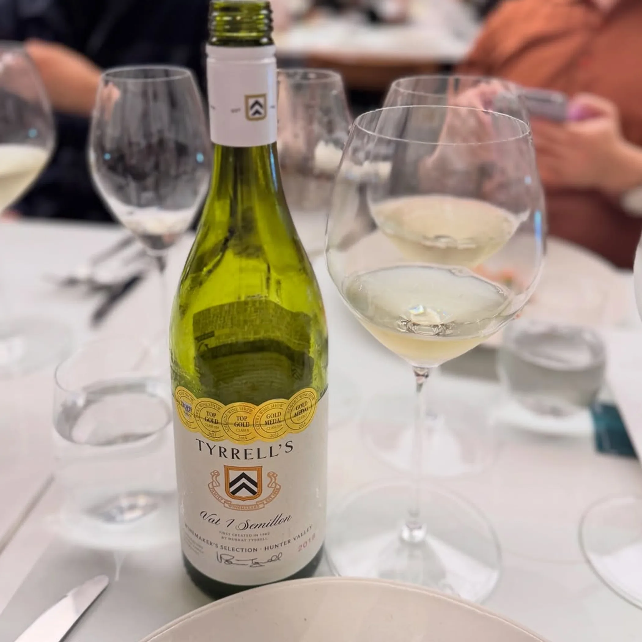 bottle of tyrrell's vat 1 semillon wine