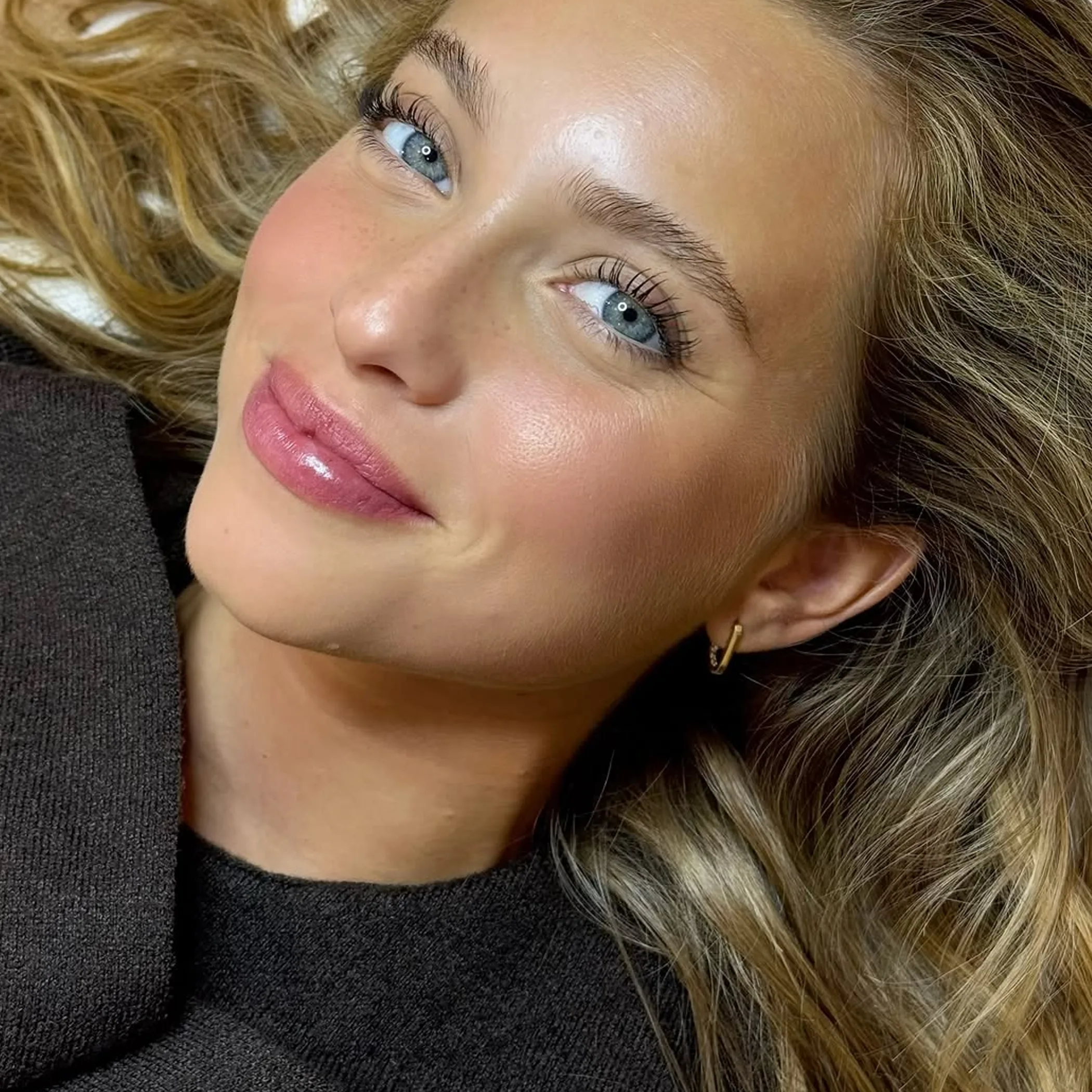 enhanced lips with clean skin