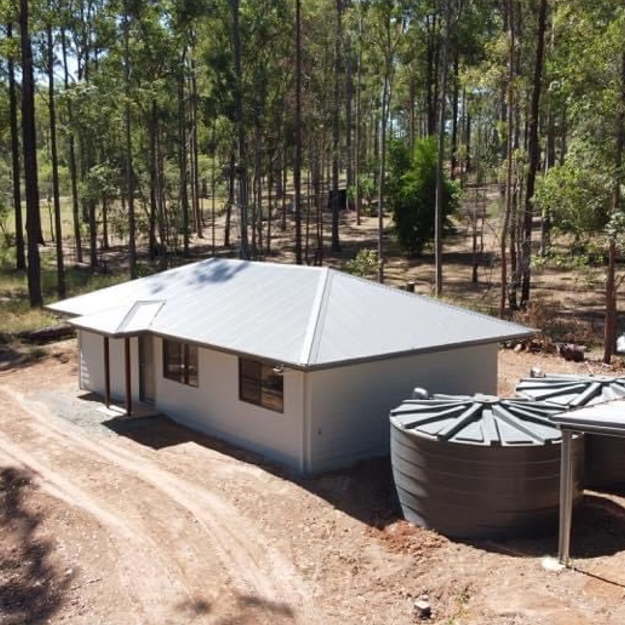 rainwater harvesting tank and plumbing