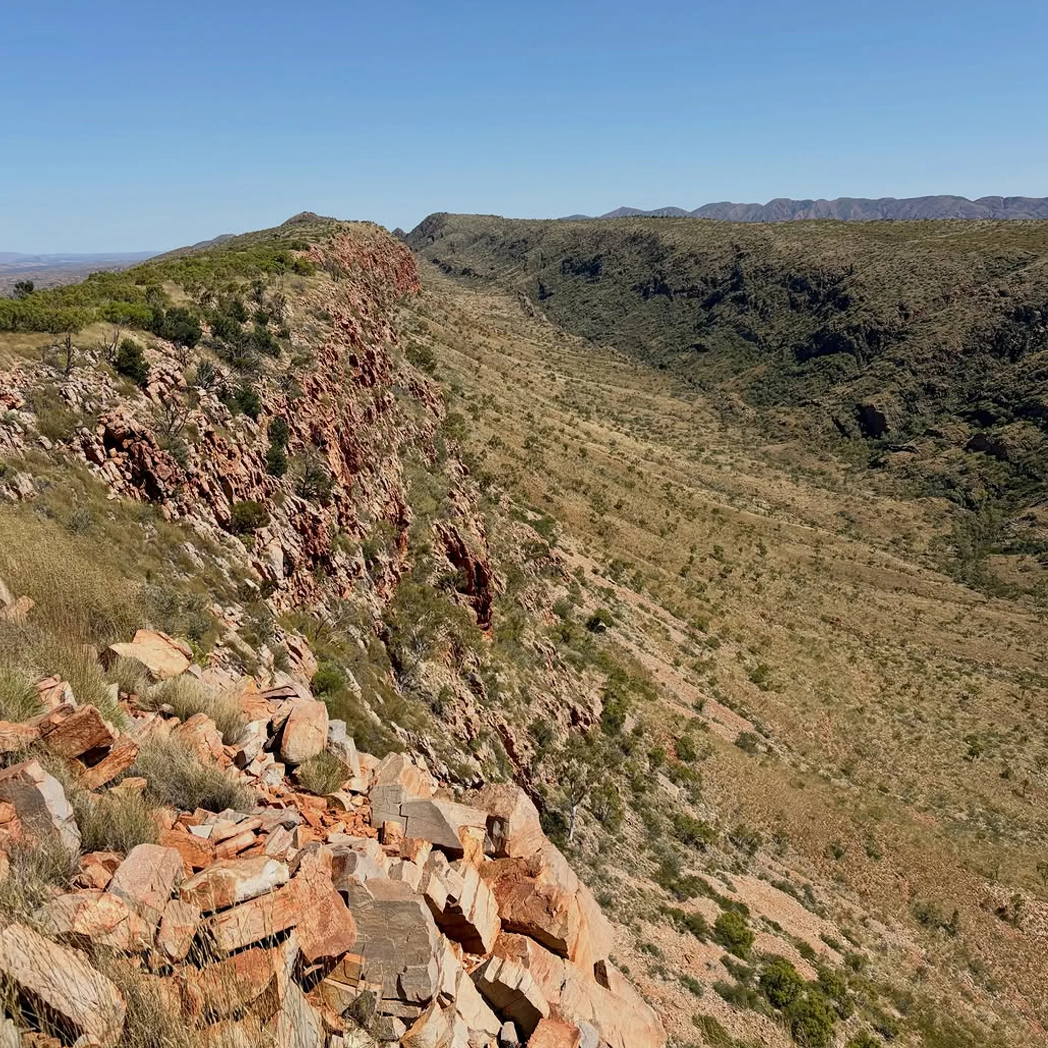 dry red centre trail terrain